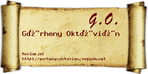 Görheny Oktávián névjegykártya